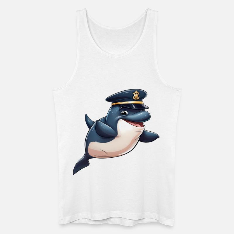 Wal Polizei - Männer Bio Tank Top - Weiß