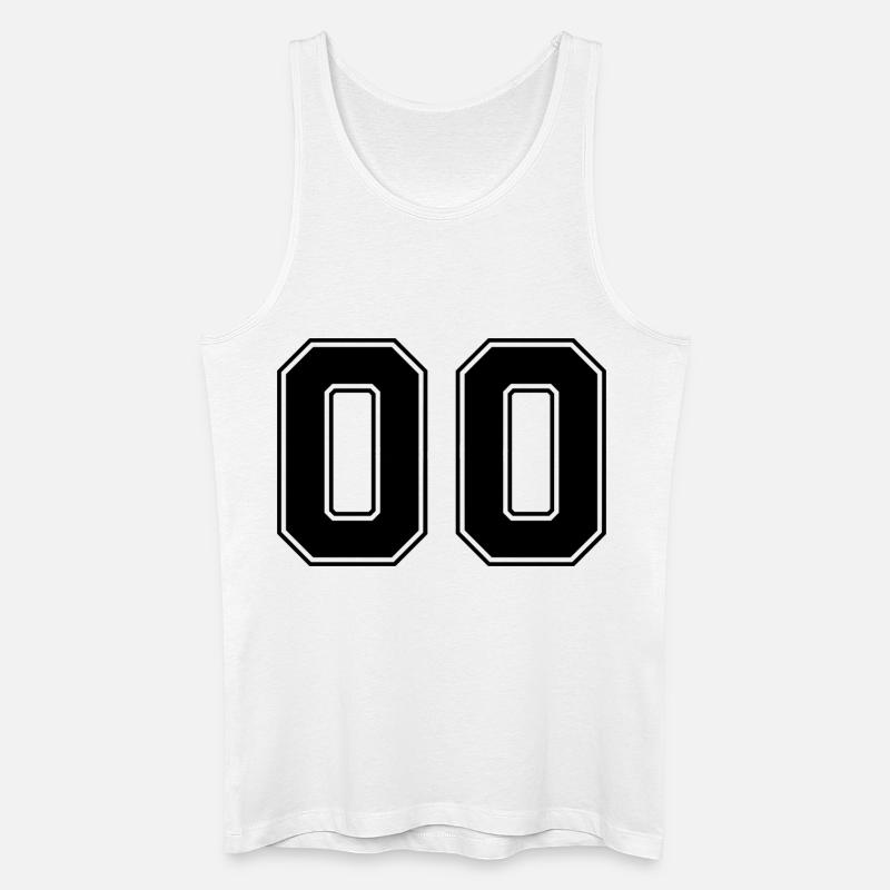 Zahl Null 00 - Männer Bio Tank Top - Weiß