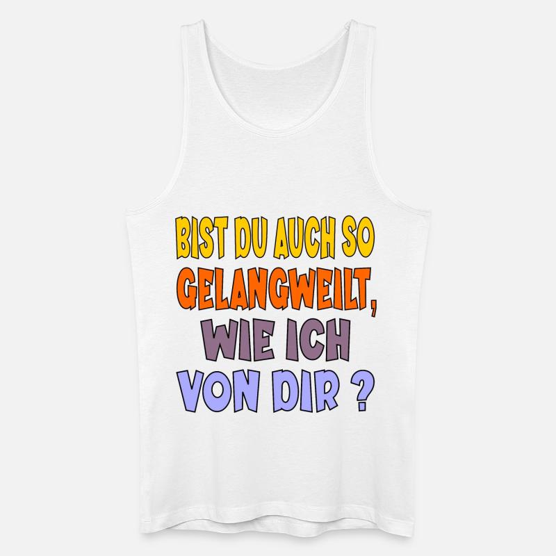 LANGEWEILE - Männer Bio Tank Top - Weiß