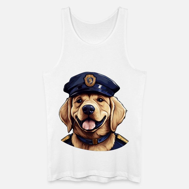 Hunde Polizei - Männer Bio Tank Top - Weiß