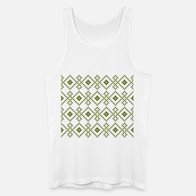 Weihnachtspullover (grün) - Männer Bio Tank Top - Weiß