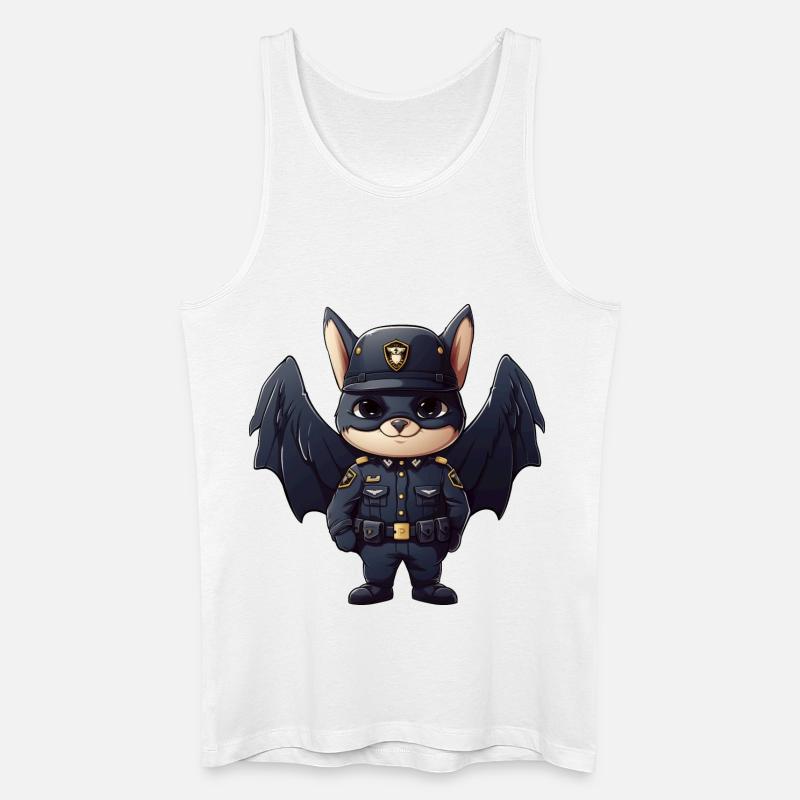 Fledermaus Polizist - Männer Bio Tank Top - Weiß