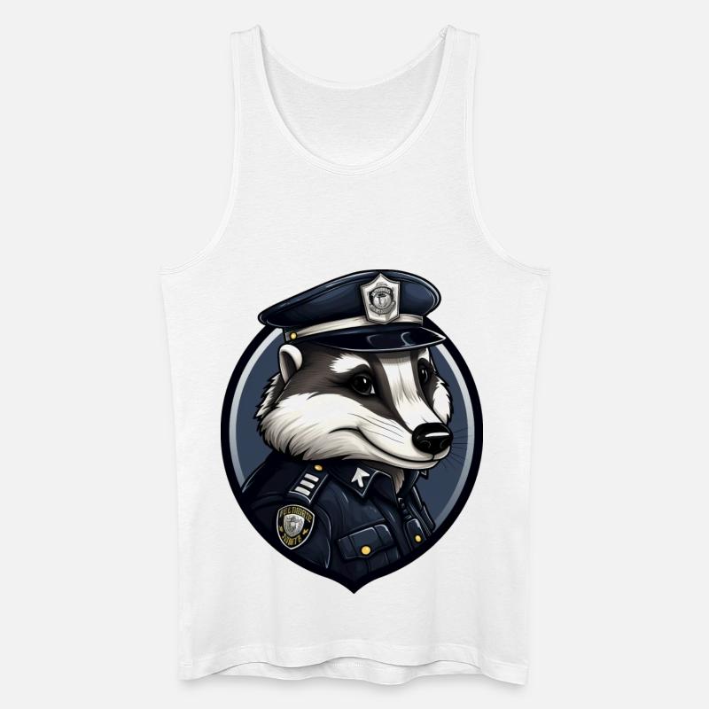 Dachs Polizei - Männer Bio Tank Top - Weiß
