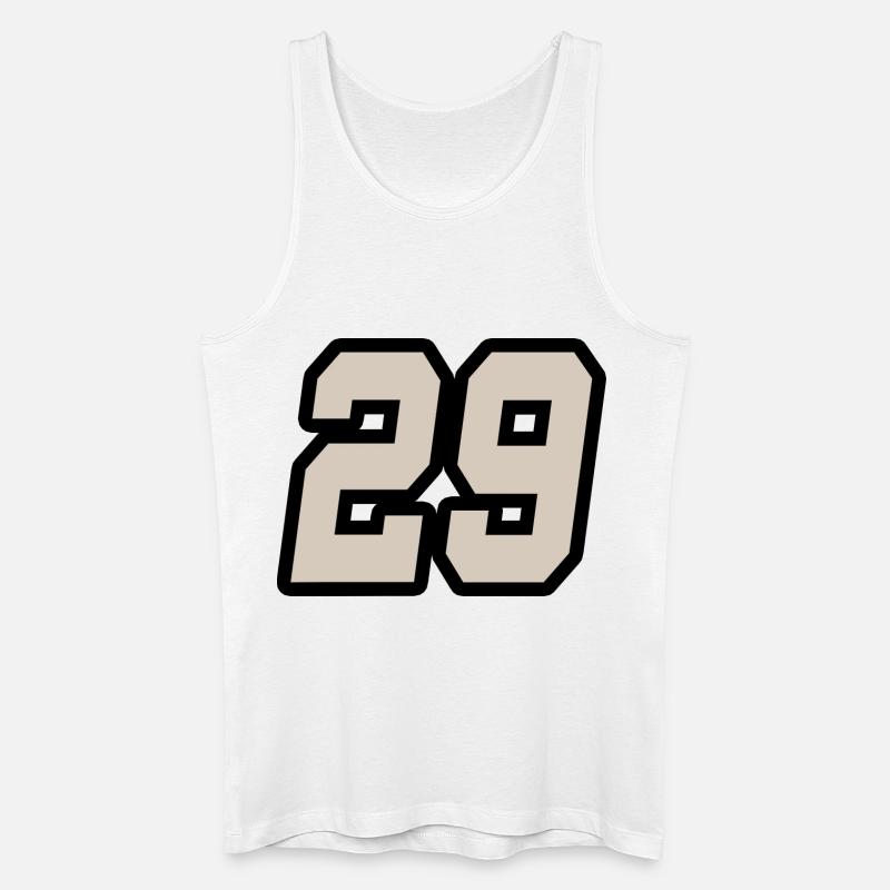 NUMMER NEUNUNDZWANZIG 29 - Männer Bio Tank Top - Weiß