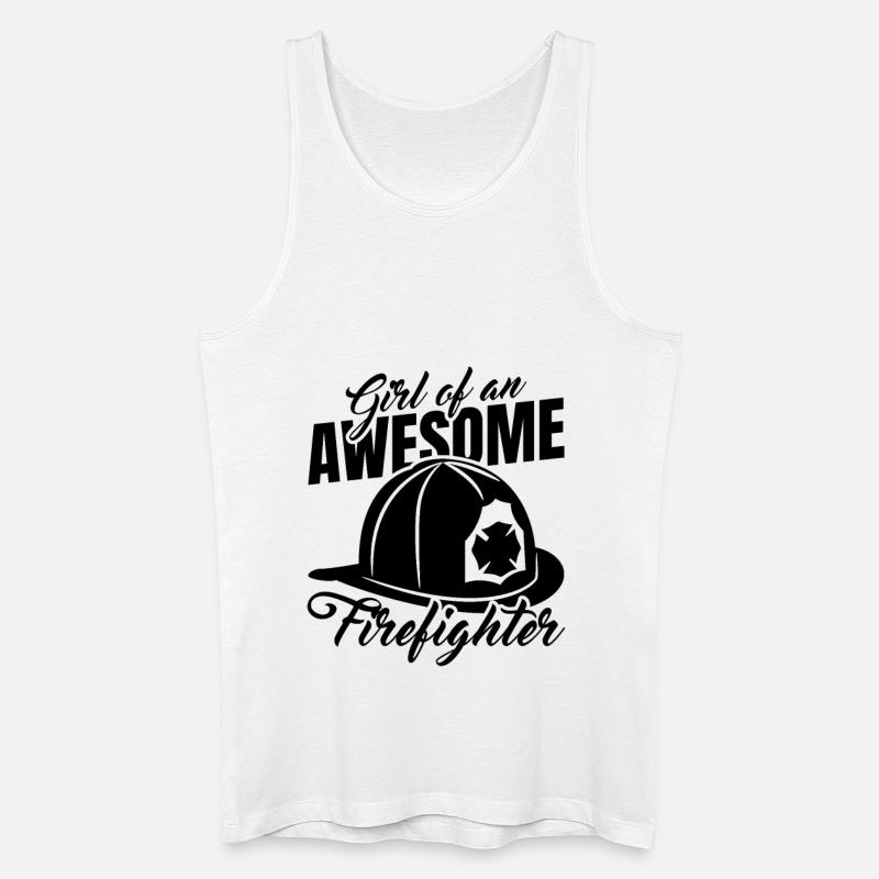 Feuerwehr Mädchen - Männer Bio Tank Top - Weiß