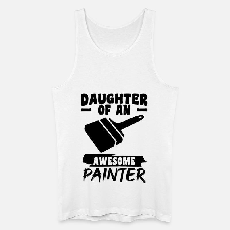Maler Mädchen - Männer Bio Tank Top - Weiß
