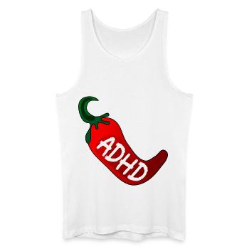 NEUORDIVERSITY ADHD PEPERONI - Men’s Organic Tank Top - white - Front