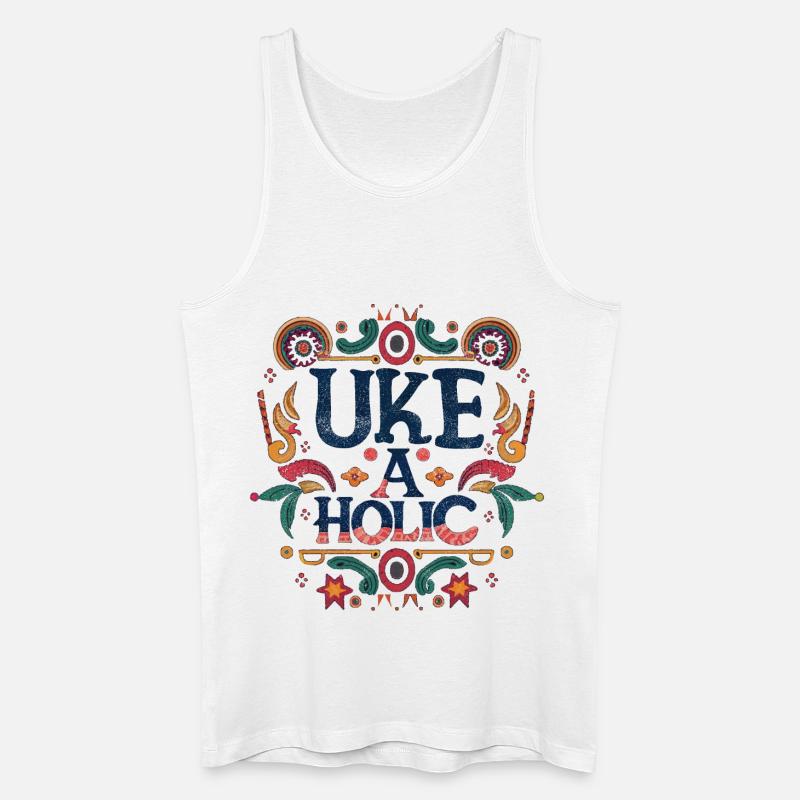 Uke-aholic - Männer Bio Tank Top - Weiß