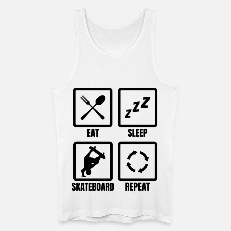 Skateboarding Routine - Männer Bio Tank Top - Weiß