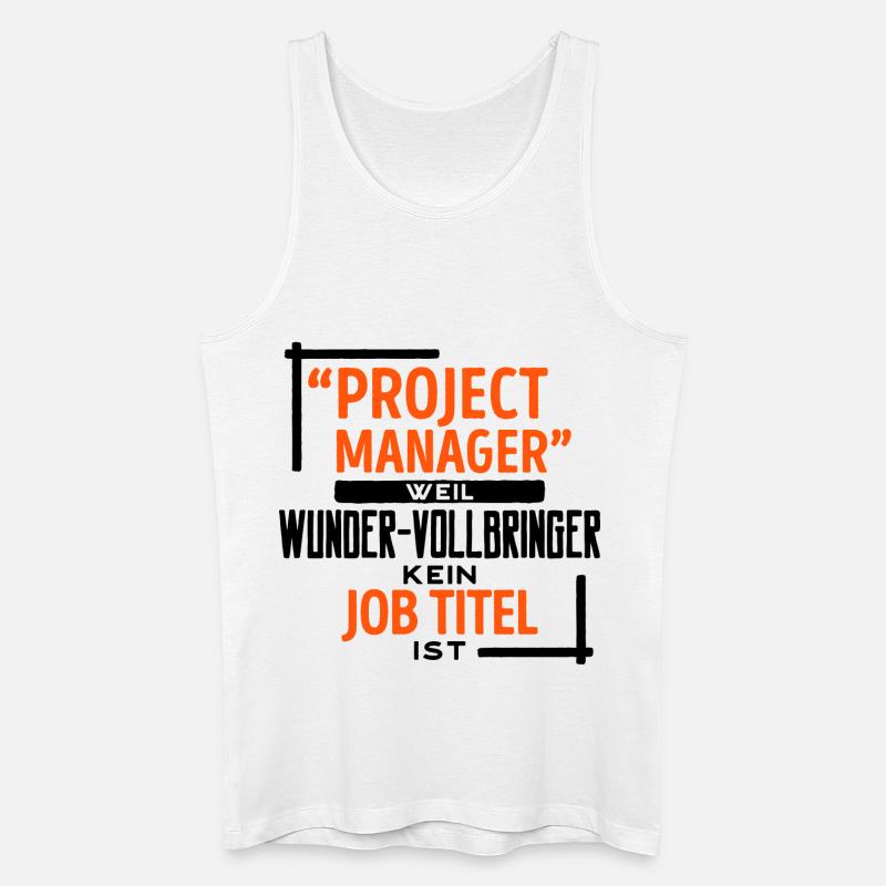 Projektmanager Vorgesetzter Job manager Statement - Männer Bio Tank Top - Weiß