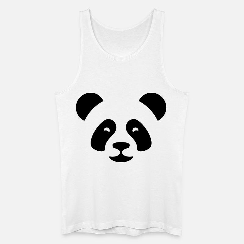 Panda - Männer Bio Tank Top - Weiß