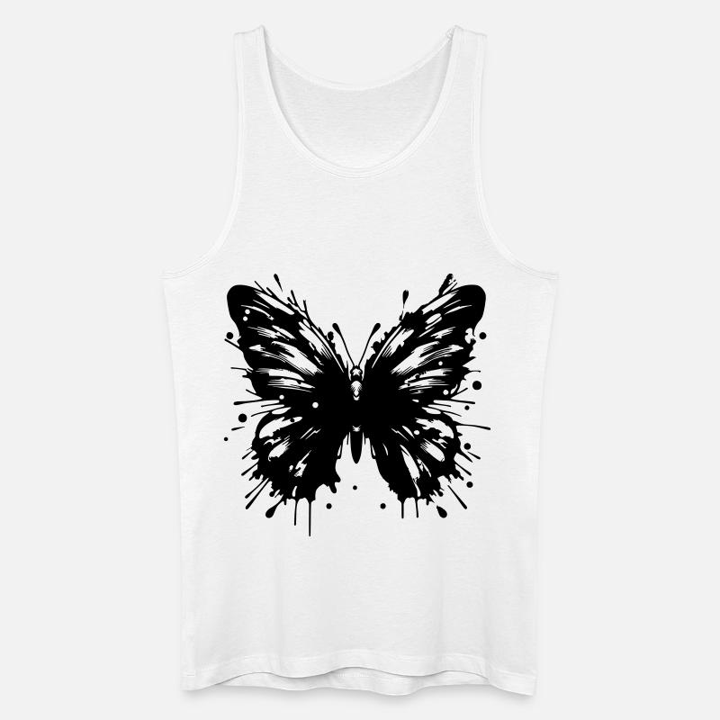 Schmetterling - Männer Bio Tank Top - Weiß