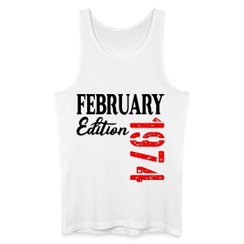 53 years old - Birthday February 1974 - Men’s Organic Tank Top - white - Front