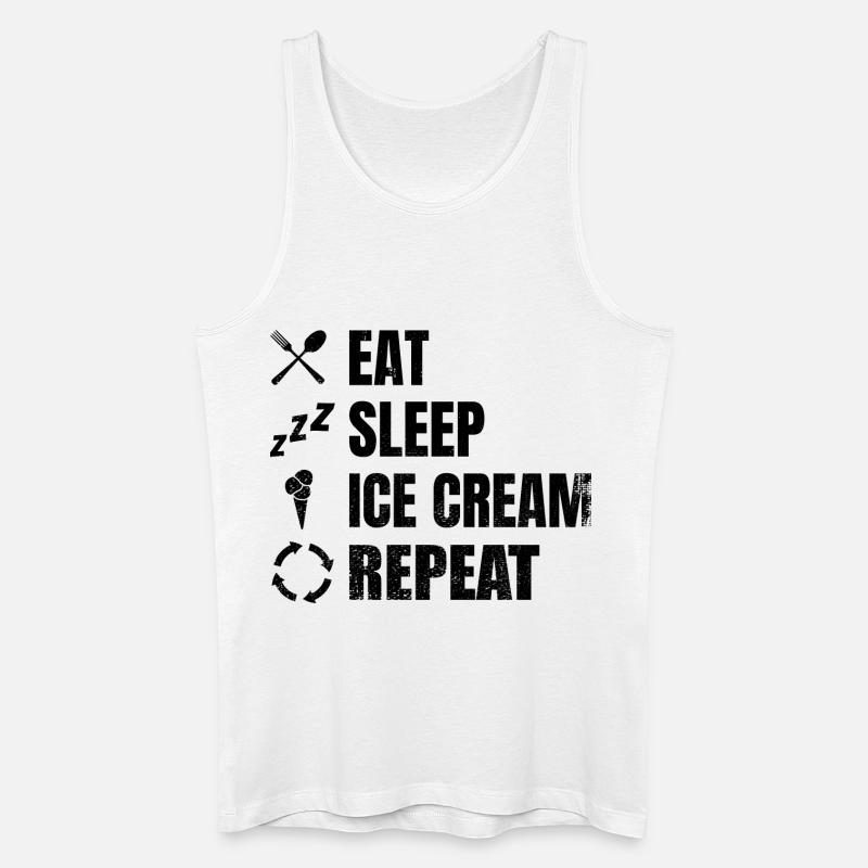 Eiscreme Liebhaber - Männer Bio Tank Top - Weiß