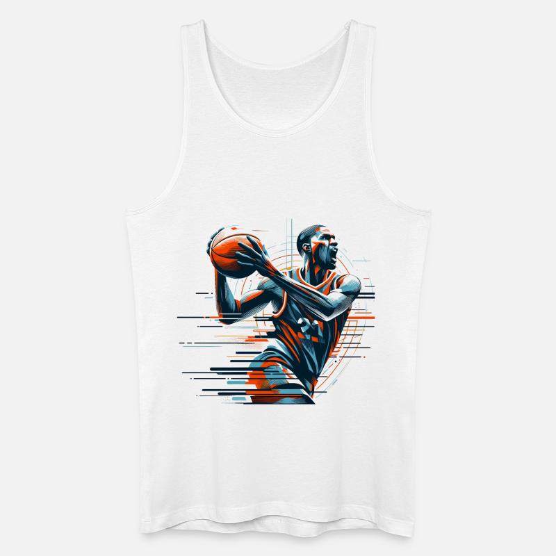 Basketball dynamisch Geschenk - Männer Bio Tank Top - Weiß