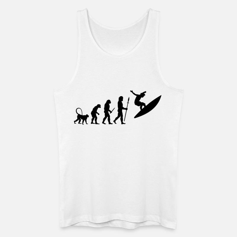 Entwicklung eines Surfers - Männer Bio Tank Top - Weiß