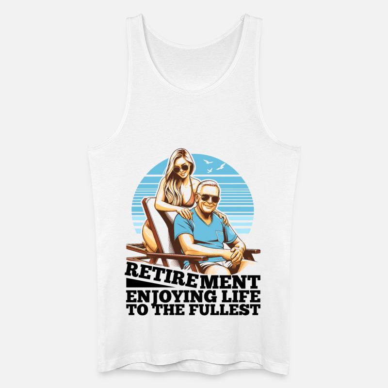Rente Ruhestand Leben genießen Geschenk - Männer Bio Tank Top - Weiß