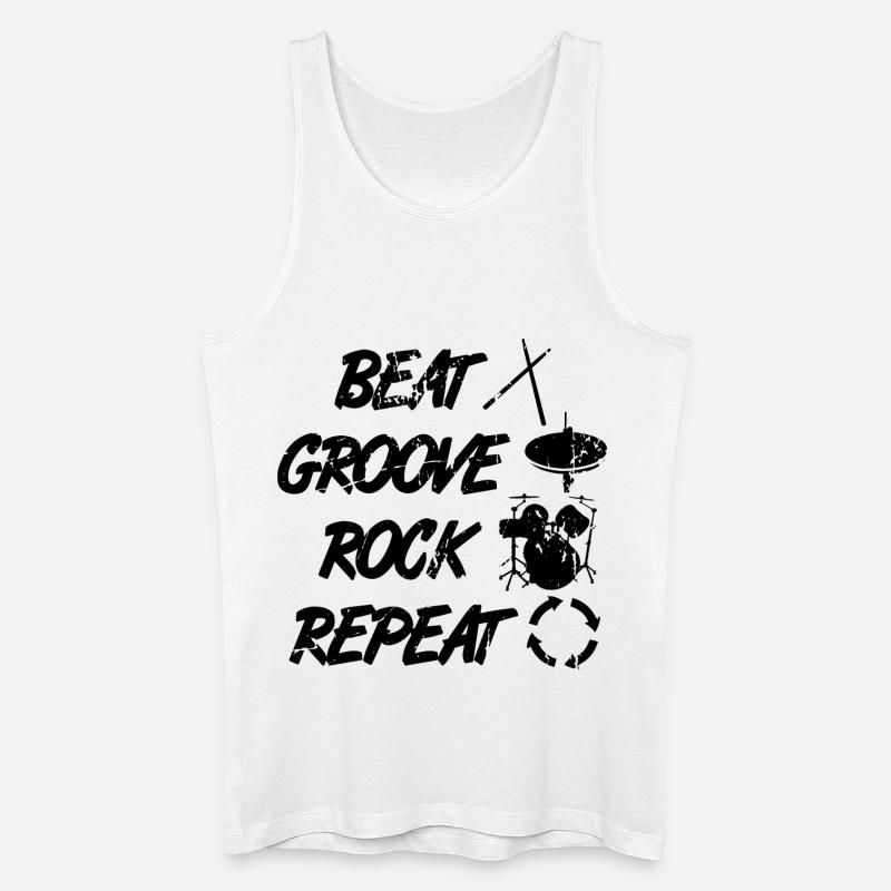 Percussion Techniques - Débardeur bio Homme - blanc