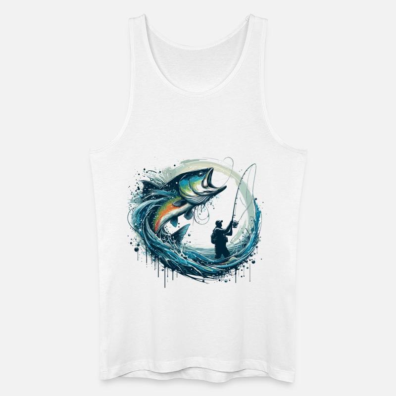 Angeln dynamisch Geschenk - Männer Bio Tank Top - Weiß