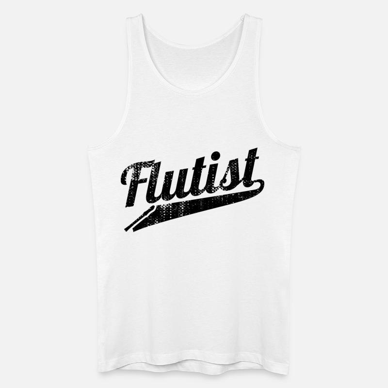 Flötist - Männer Bio Tank Top - Weiß