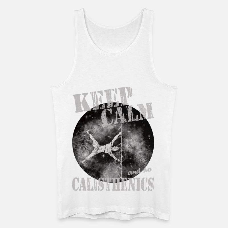 Keep Calm – Calisthenics Design - Männer Bio Tank Top - Weiß