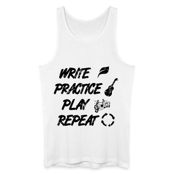 Motivierendes Ukulele Zitat - Männer Bio Tank Top - Weiß - Vorne