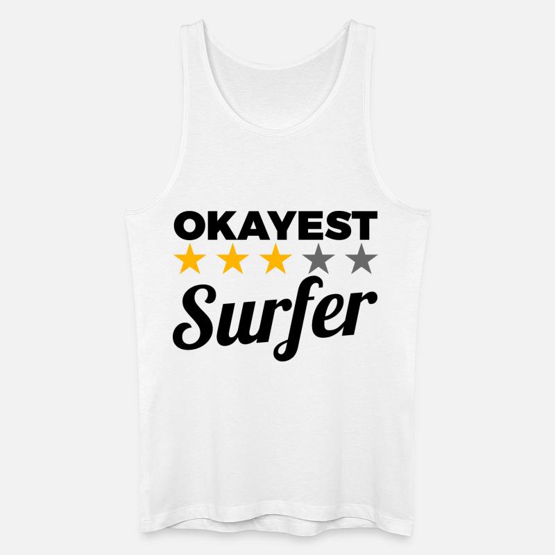 Durchschnittlicher Wellenreiter - Männer Bio Tank Top - Weiß