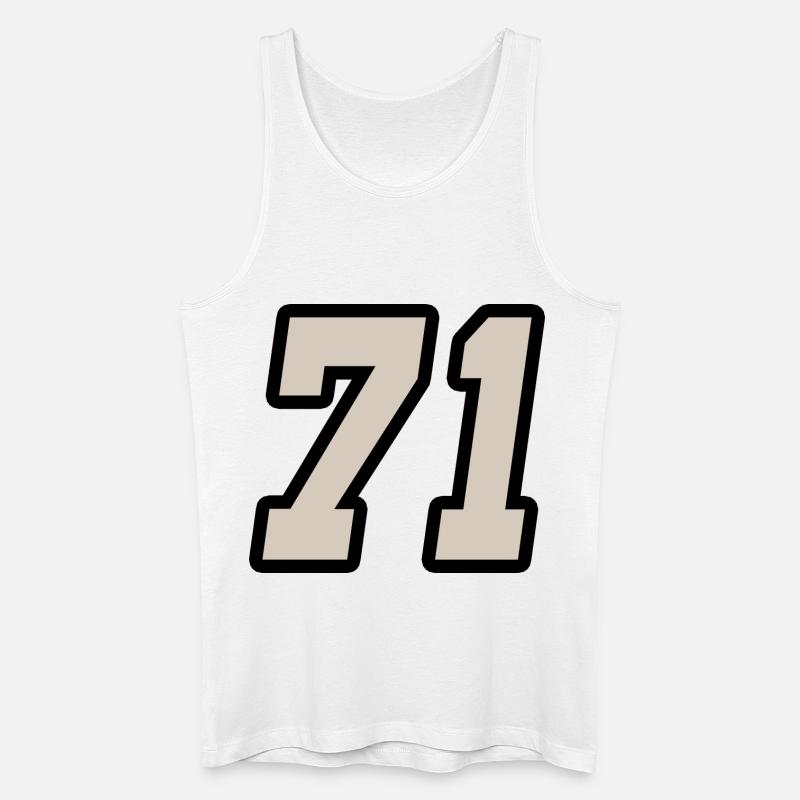 Nummer einundsiebzig 71 - Männer Bio Tank Top - Weiß