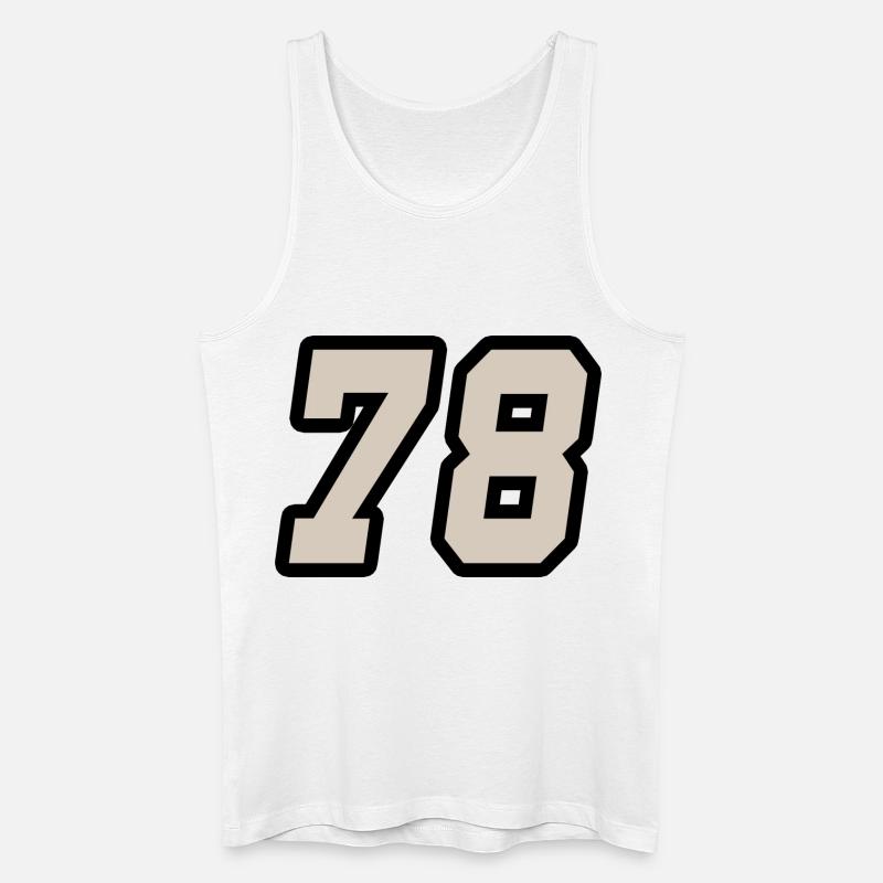 Nummer achtundsiebzig 78 - Männer Bio Tank Top - Weiß