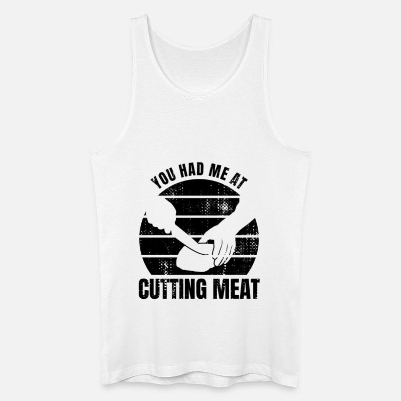 Schlachter Spruch - Männer Bio Tank Top - Weiß