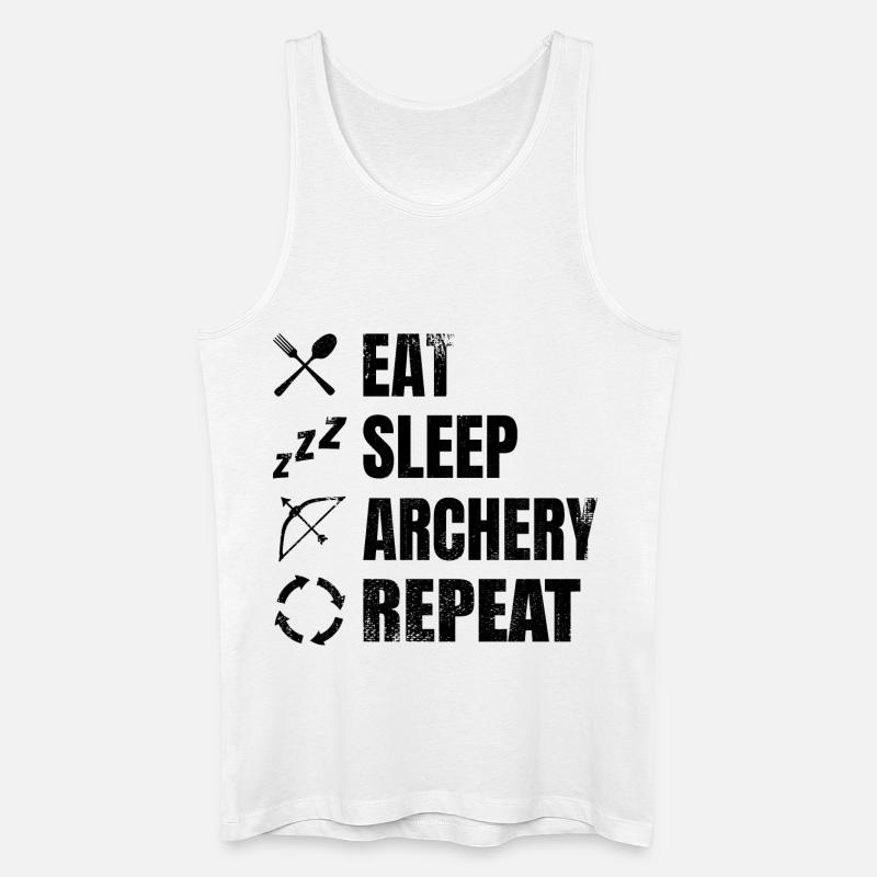 Bogensport Zeitplan - Männer Bio Tank Top - Weiß