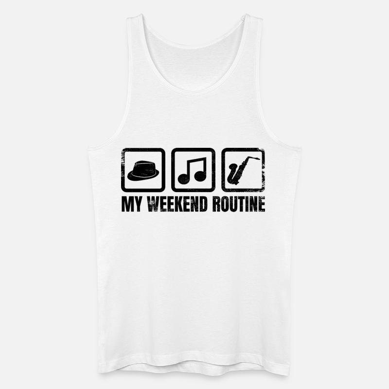 Saxophonisten Wochenende - Männer Bio Tank Top - Weiß