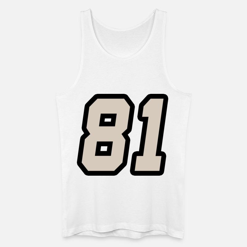 Nummer einundachtzig 81 - Männer Bio Tank Top - Weiß