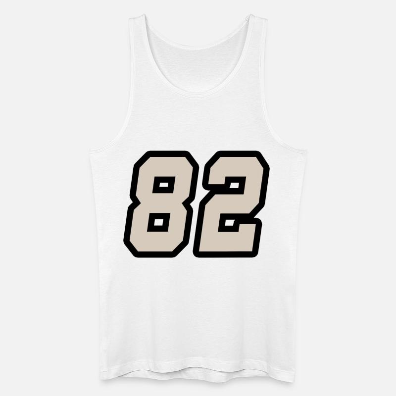 Nummer zweiundachtzig 82 - Männer Bio Tank Top - Weiß