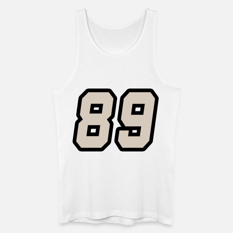 Nummer neunundachtzig 89 - Männer Bio Tank Top - Weiß