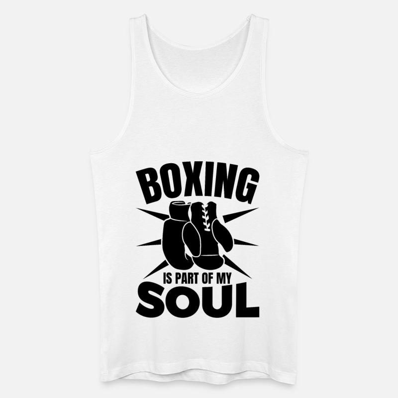Boxer Motivation - Männer Bio Tank Top - Weiß