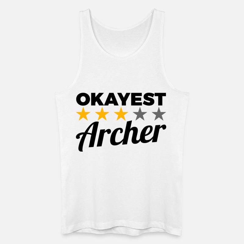 Okayest Archer - Männer Bio Tank Top - Weiß