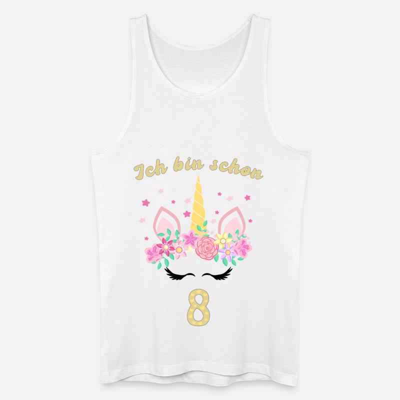 Ich bin schon 8 - Männer Bio Tank Top - Weiß