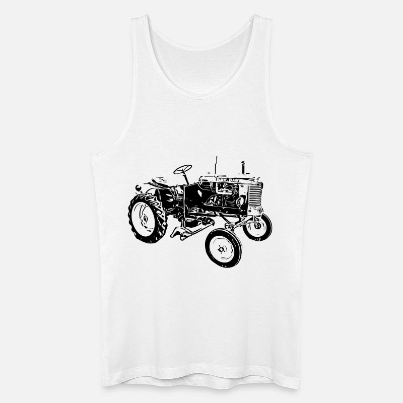Traktor Pony - Männer Bio Tank Top - Weiß