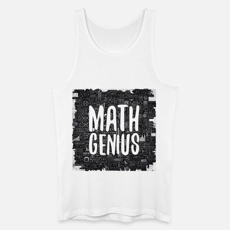 Math Genius Math Genius Math cadeau - Débardeur bio Homme - blanc