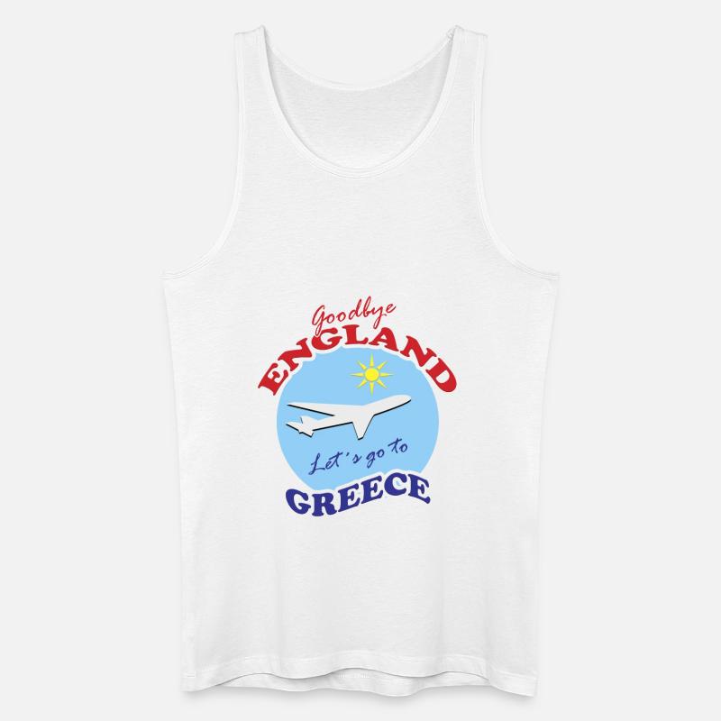 Griechenland Abschied Flugzeug Reisedesign - Männer Bio Tank Top - Weiß