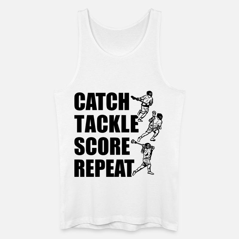 Attraper, plaquer, pointer, répéter - Débardeur bio Homme - blanc