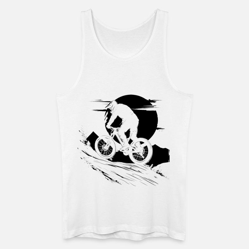 Radfahrer Illustration - Männer Bio Tank Top - Weiß