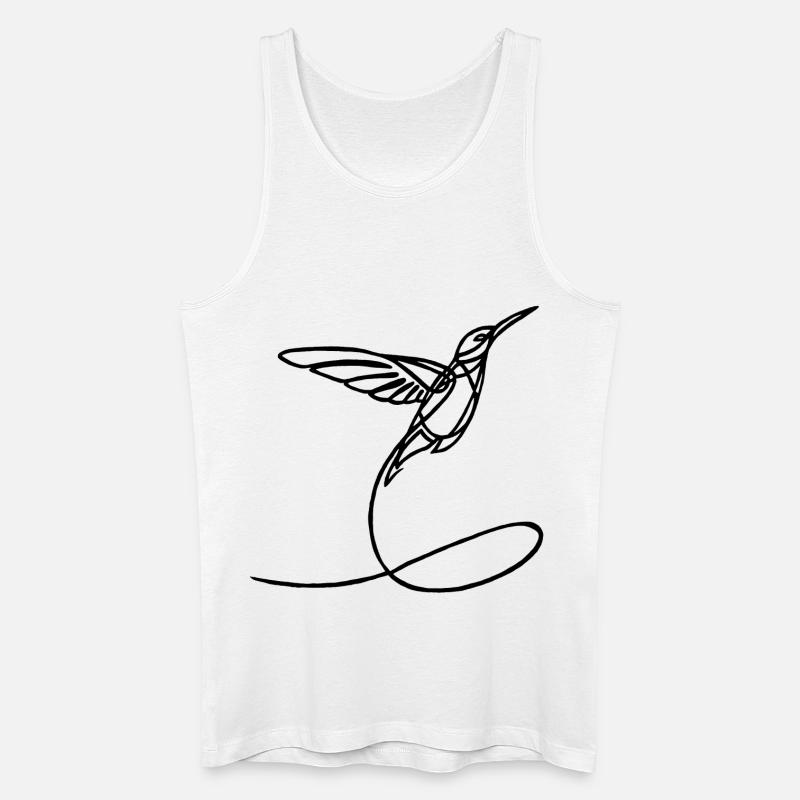Schwarzer seltsamer Vogel - Männer Bio Tank Top - Weiß