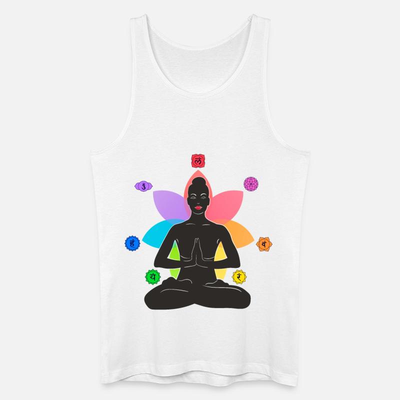7 Chakren - Männer Bio Tank Top - Weiß