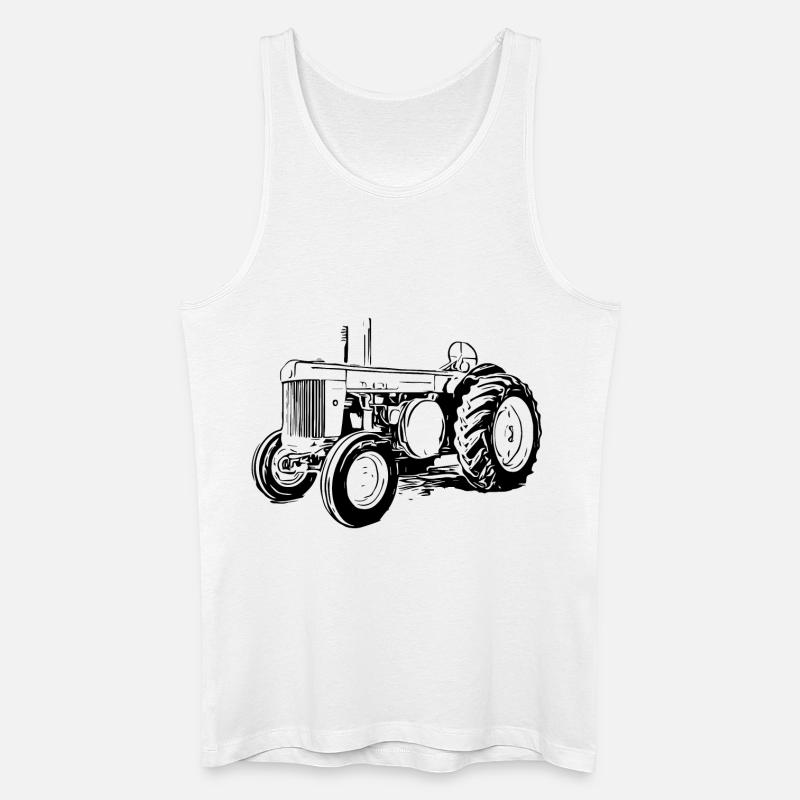 Model R Traktor - Männer Bio Tank Top - Weiß