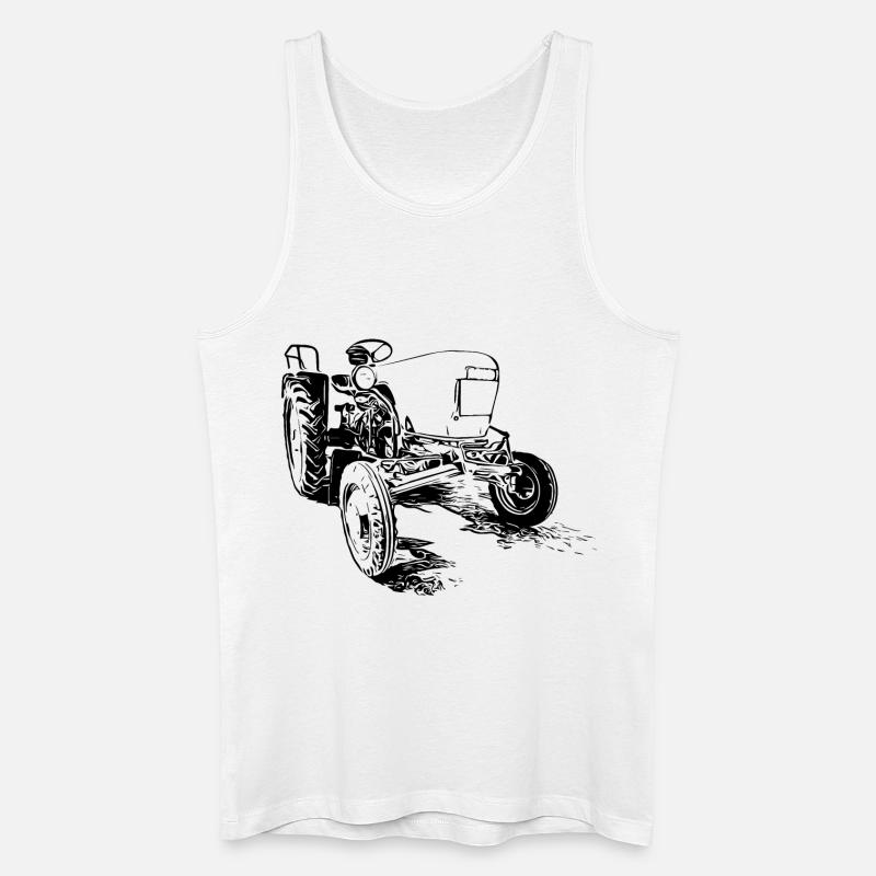 Dieselross F12 | Oldtimer-Traktor | Schwarz - Männer Bio Tank Top - Weiß