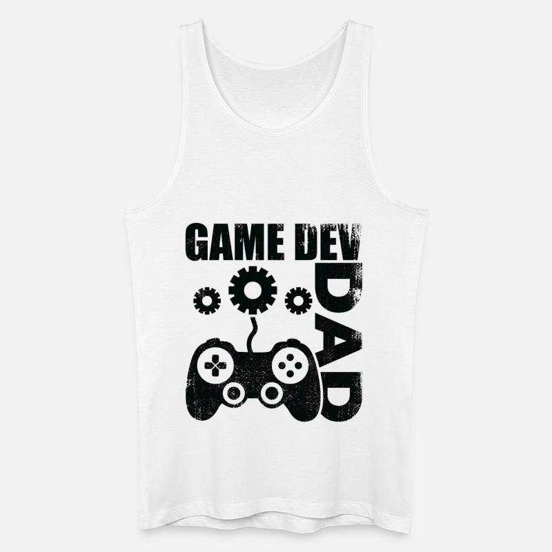Game Dev Vater - Männer Bio Tank Top - Weiß