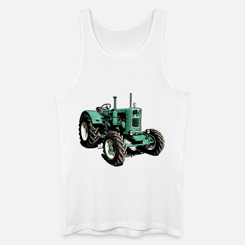 Ackerdiesel Traktor man 4S1 - Männer Bio Tank Top - Weiß
