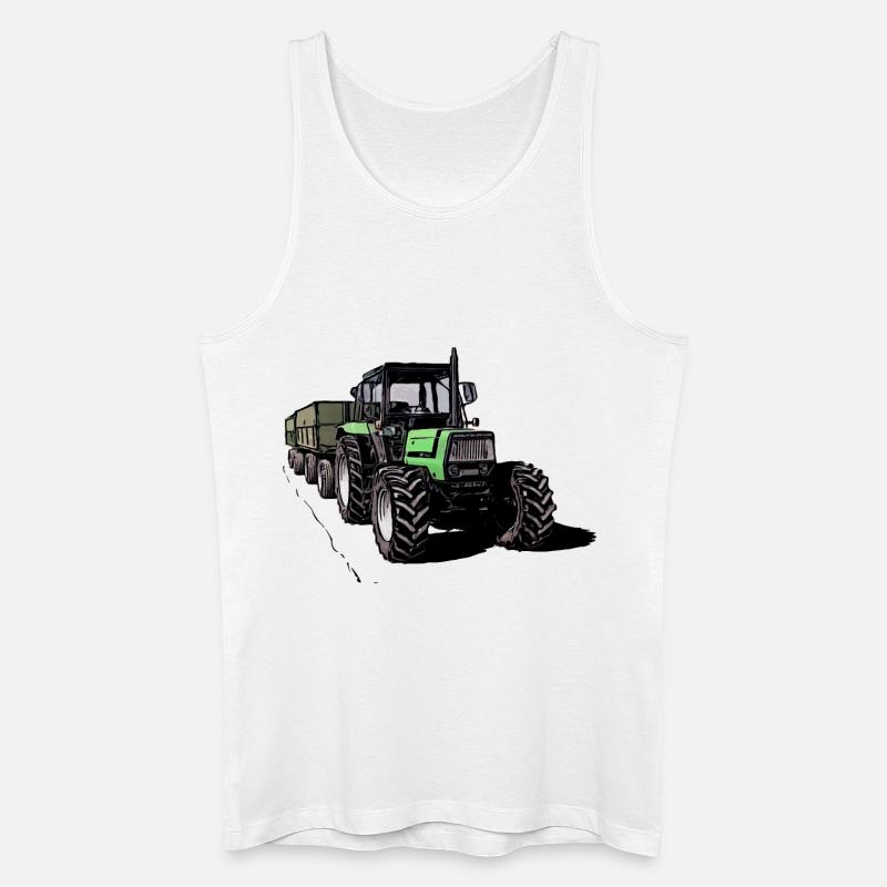 Deutz 4.31 Traktor mit Anhänger - Männer Bio Tank Top - Weiß